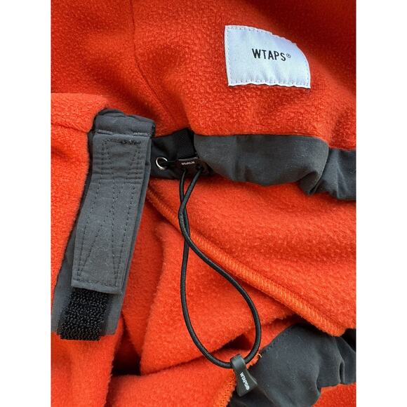 WTAPS Player Fleece Half-Zip Pullover Orange Japan - Picture 6 of 8
